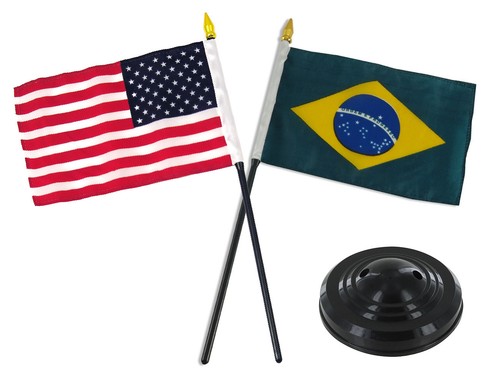 Brasile con bandiera americana